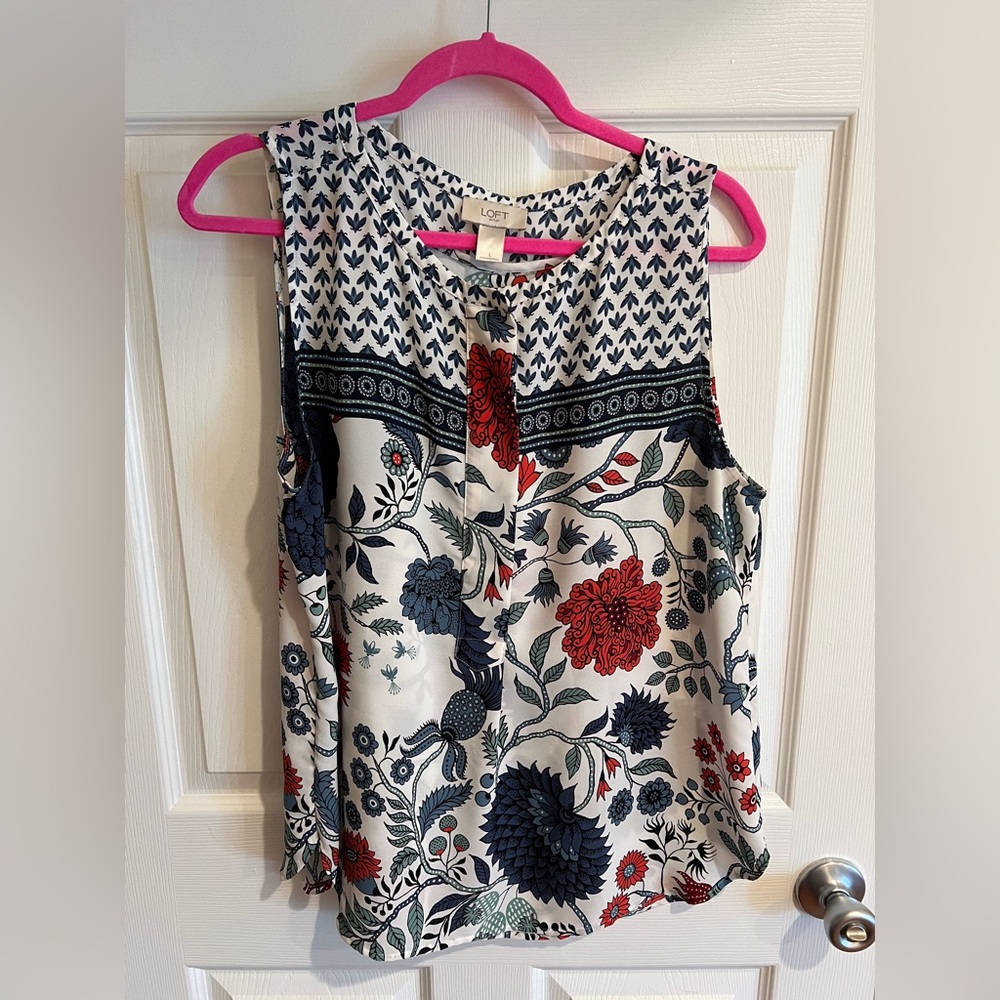 LOFT | Floral Sleeveless Top
